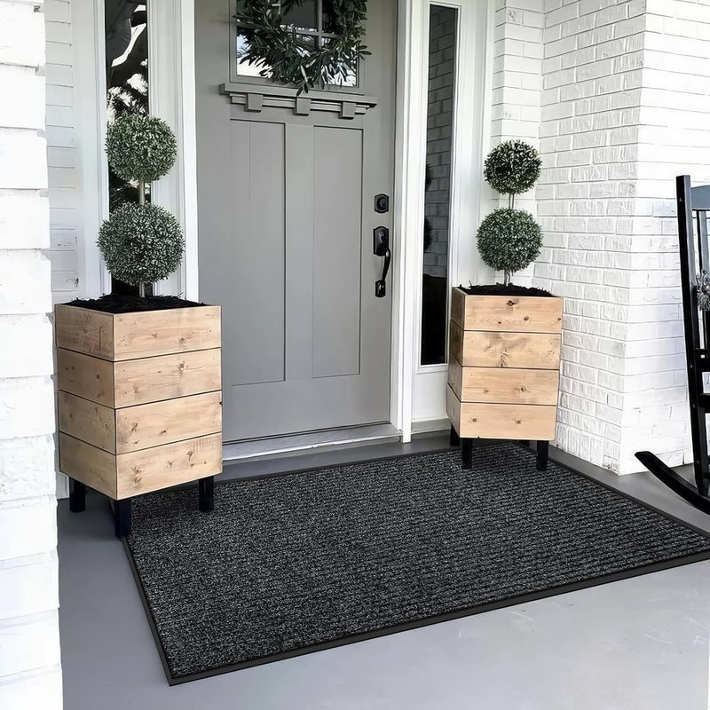 Azadx 3'x4' Front Door Mat Heavy Duty Indoor Outdoor Door Mat Non-Slip Backing Doormat for Entryway Stain and Fade Resistant Commercial Floor Mats Entry Mat Low Profile Welcome Door Mats - Image 2